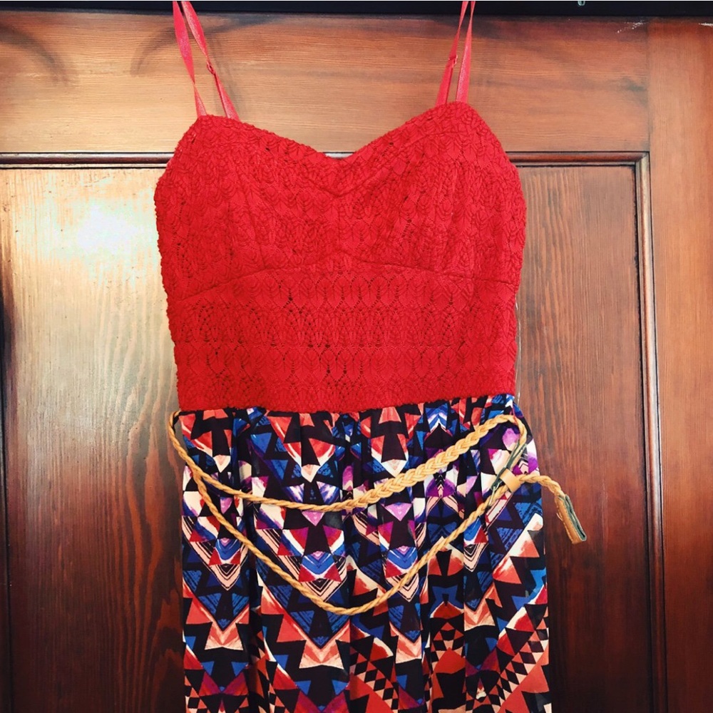 Colorful and Symmetric Pattern Maxi Dress 💃🏻